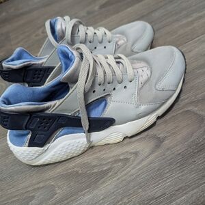 Stylish Gray and Blue Sneakers